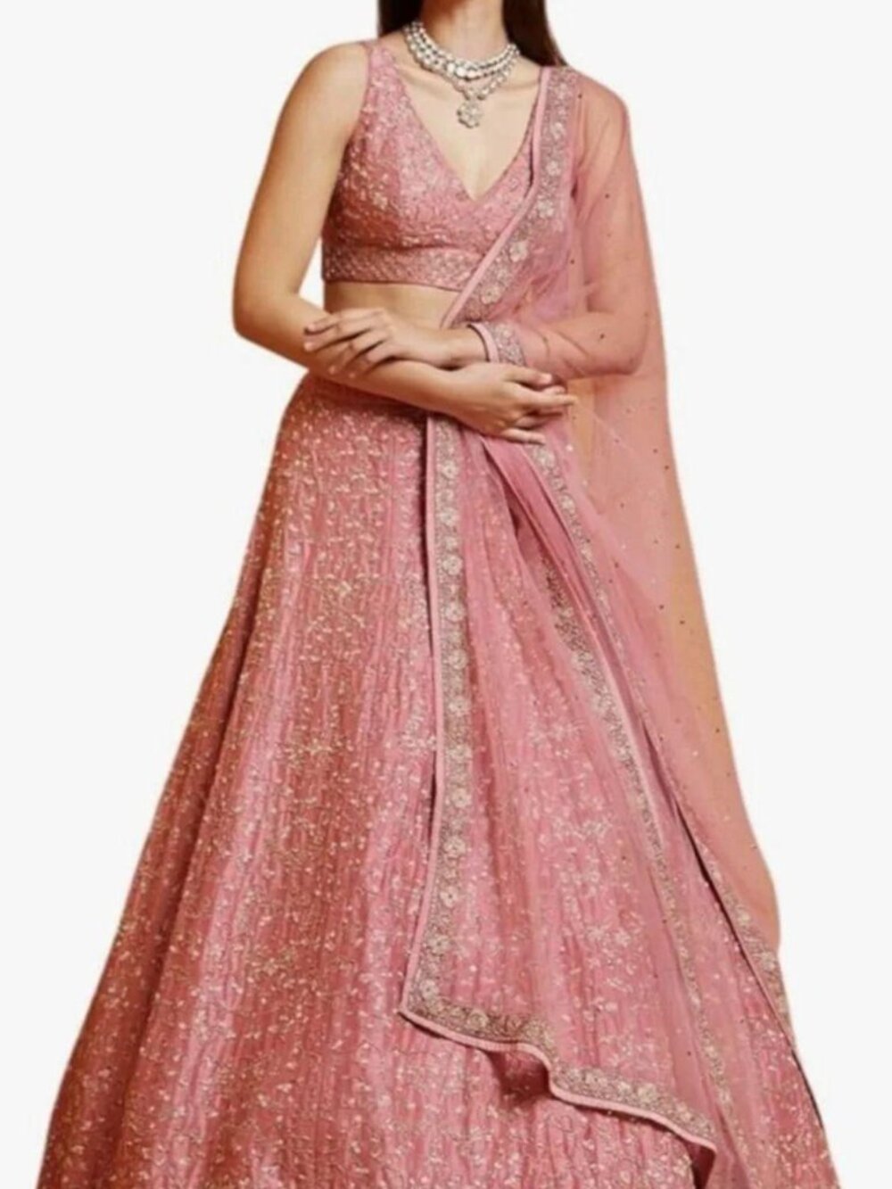 Elegant Pink Lehenga choli